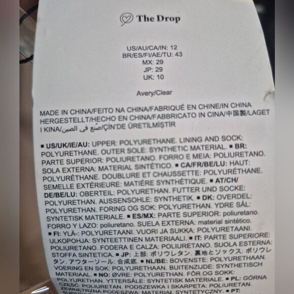 Elegant Nude Block Heels with Clear Straps | The Drop Avery | NWT - Size 12 - Picture 6 of 6